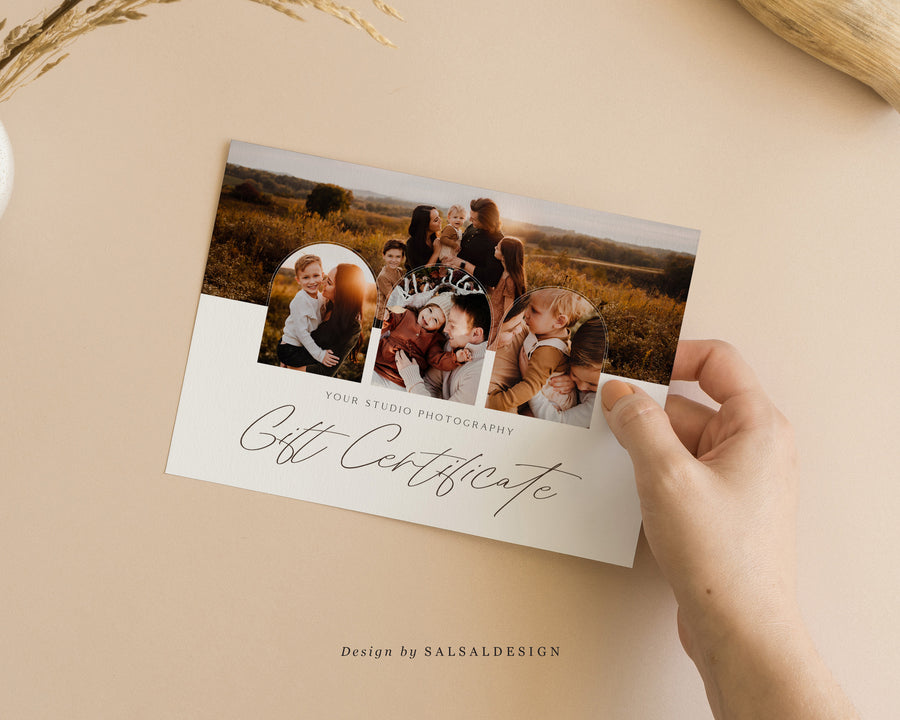 Studio Gift Certificate Card Template - GC086