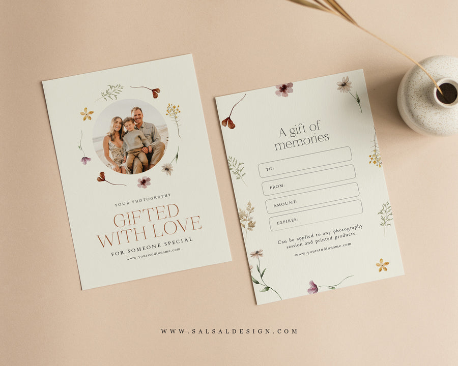 Photography Gift Certificate Card Template - GC112