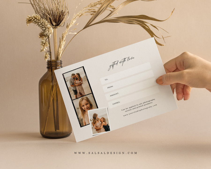Photography Gift Certificate Card Template - GC110