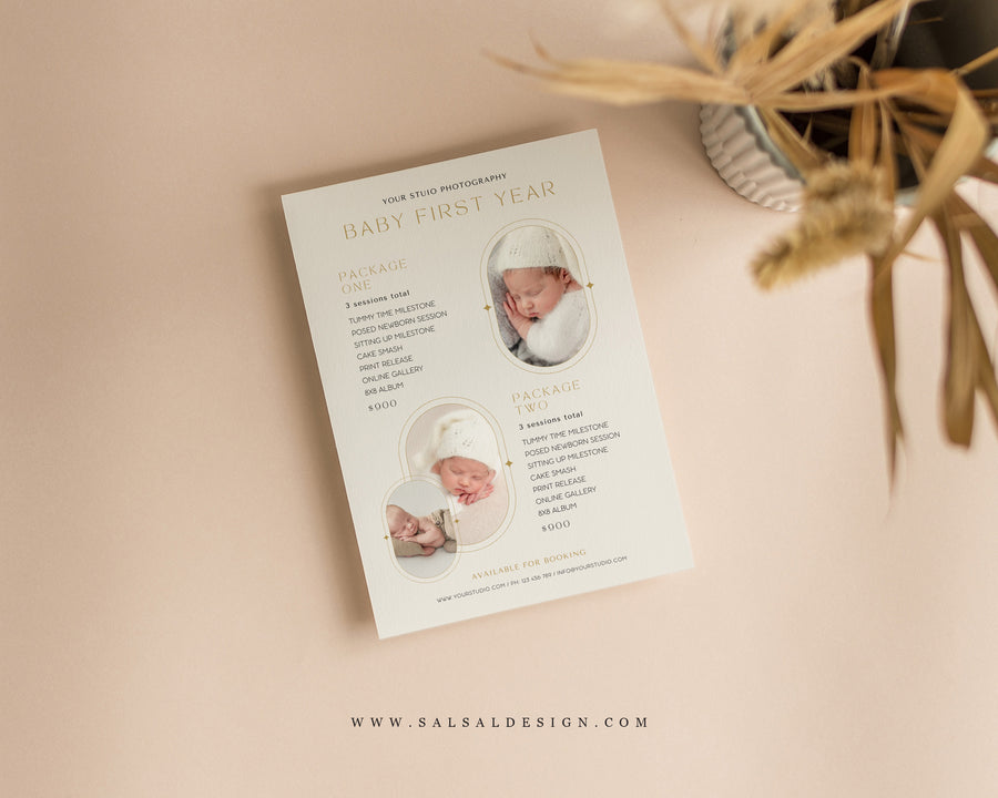 Newborn Photography Pricing Guide Template - PG083