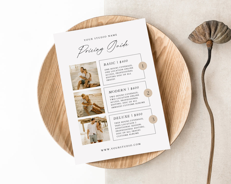 Photography Pricing Guide Template - PG105