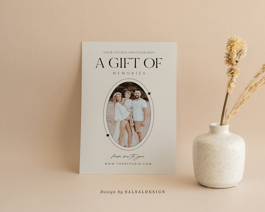 Studio Gift Certificate Card Template - GC092