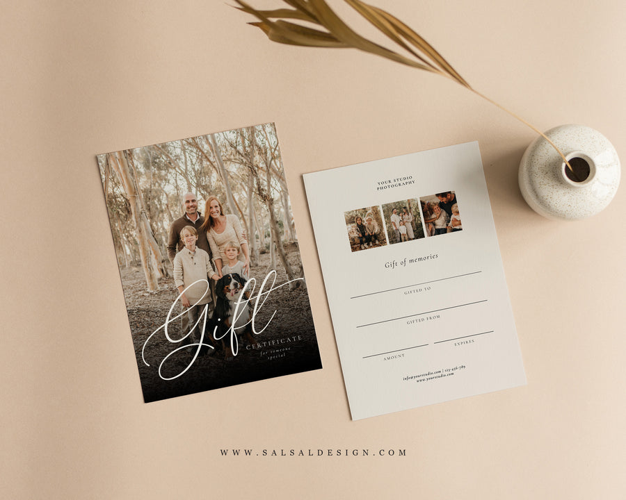 Photography Gift Certificate Card Template - GC123