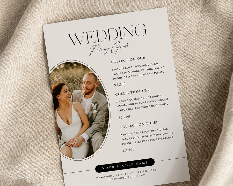 Wedding Photography Pricing Guide Template - PG111