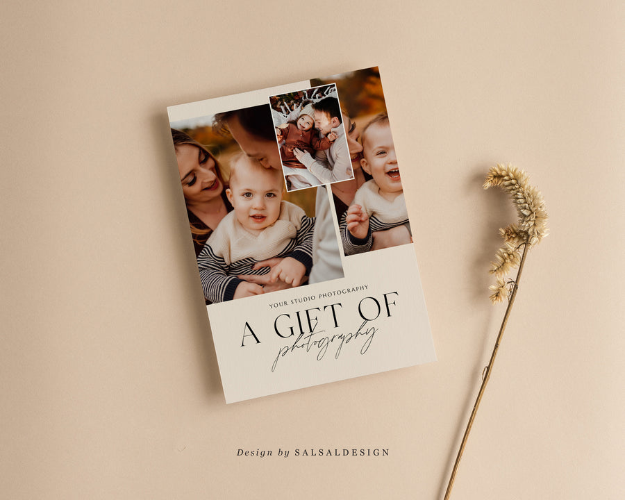 Studio Gift Certificate Card Template - GC084