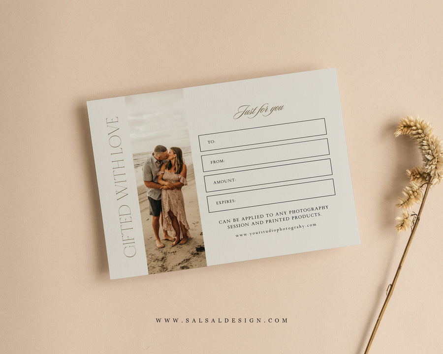 Photography Gift Certificate Card Template - GC116