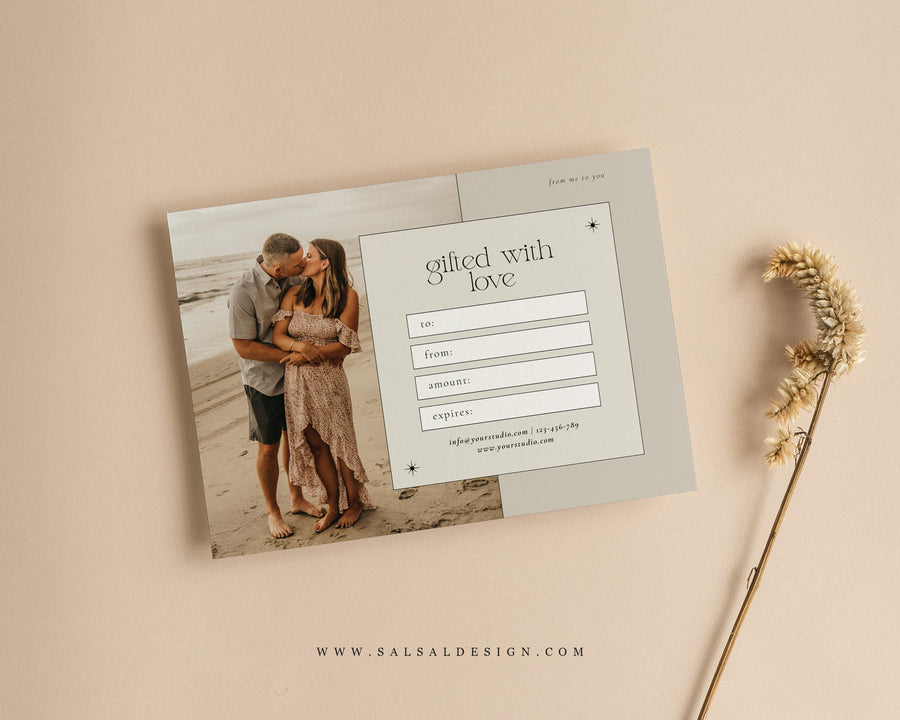 Photography Gift Certificate Card Template - GC120