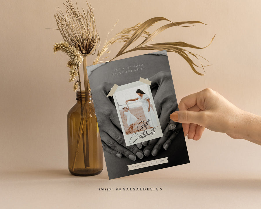 Studio Gift Certificate Card Template - GC089