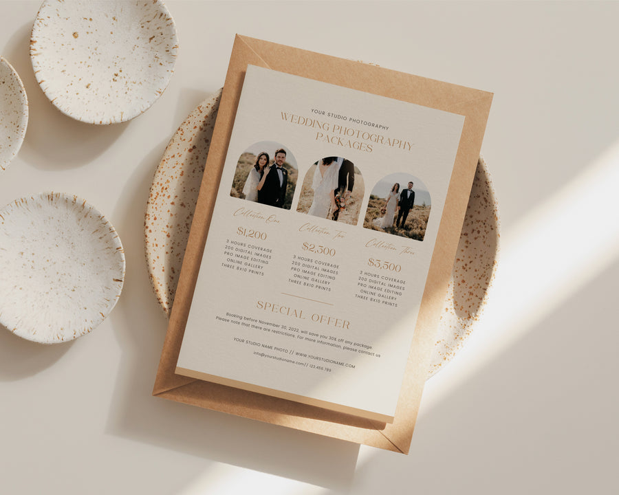 Wedding Photography Pricing Guide Template - PG095