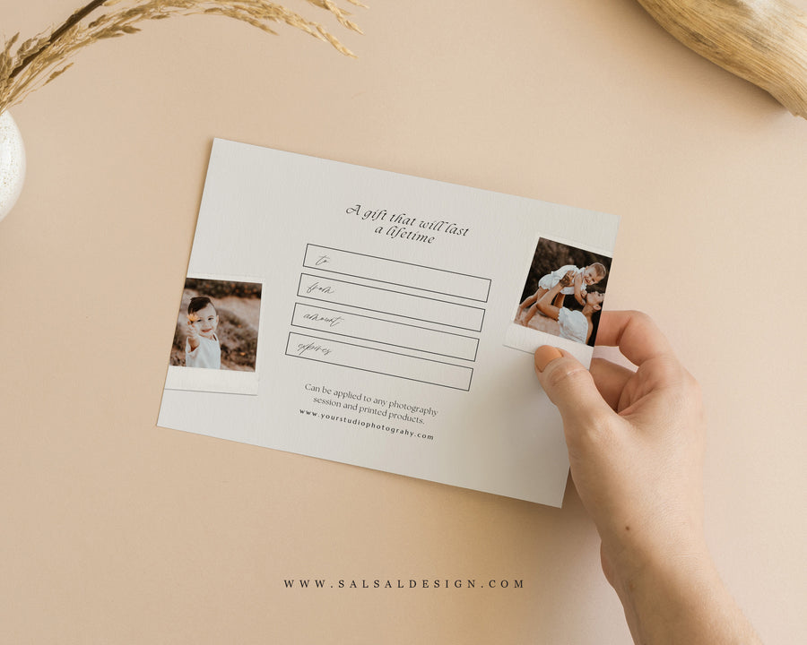 Photography Gift Certificate Card Template - GC107