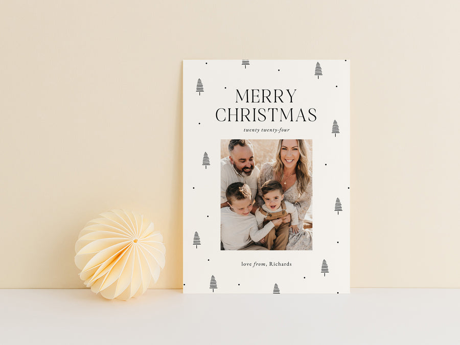 Christmas Greeting Family Photo Card Template - CD523