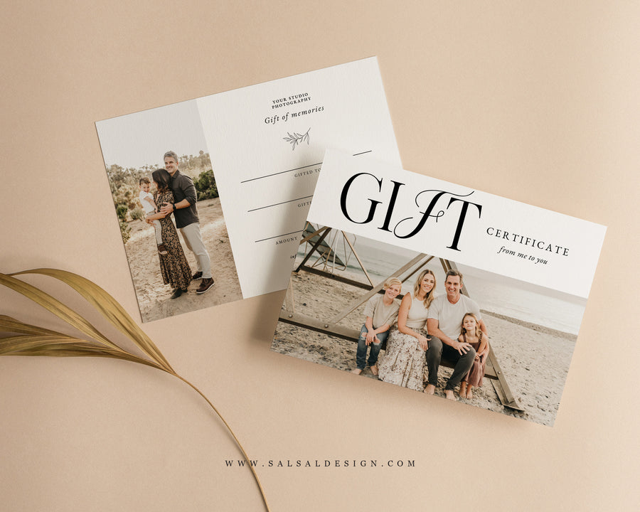 Photography Gift Certificate Card Template - GC126