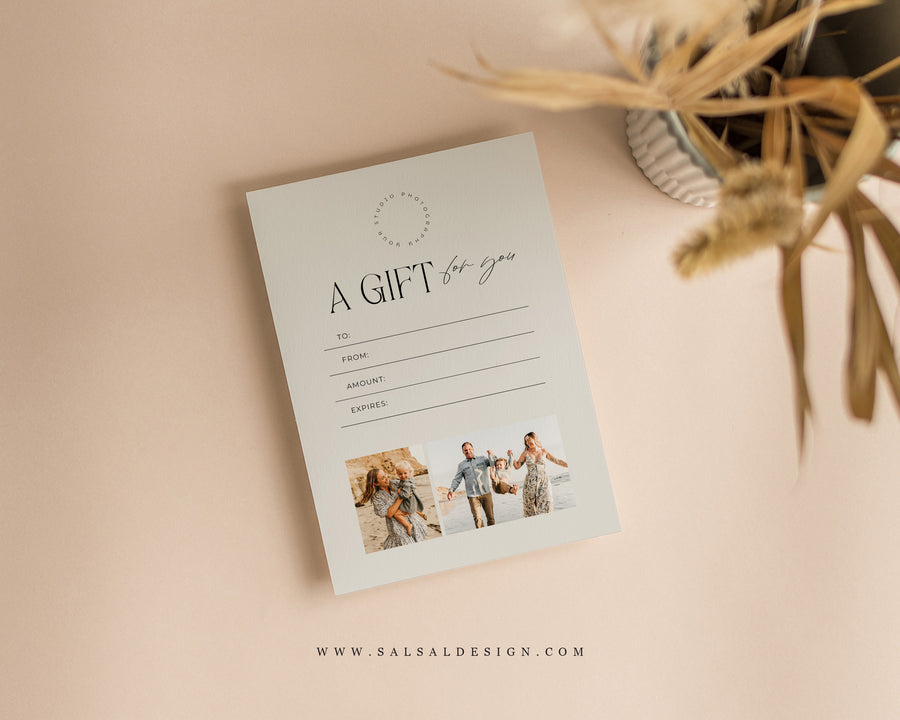 Photography Gift Certificate Card Template - GC119
