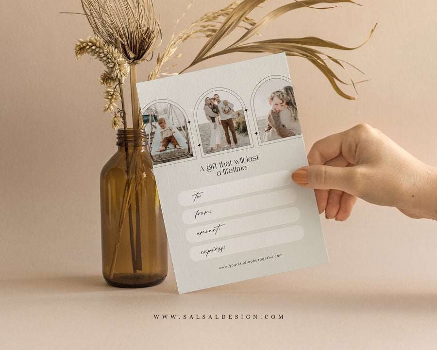 Photography Gift Certificate Card Template - GC109
