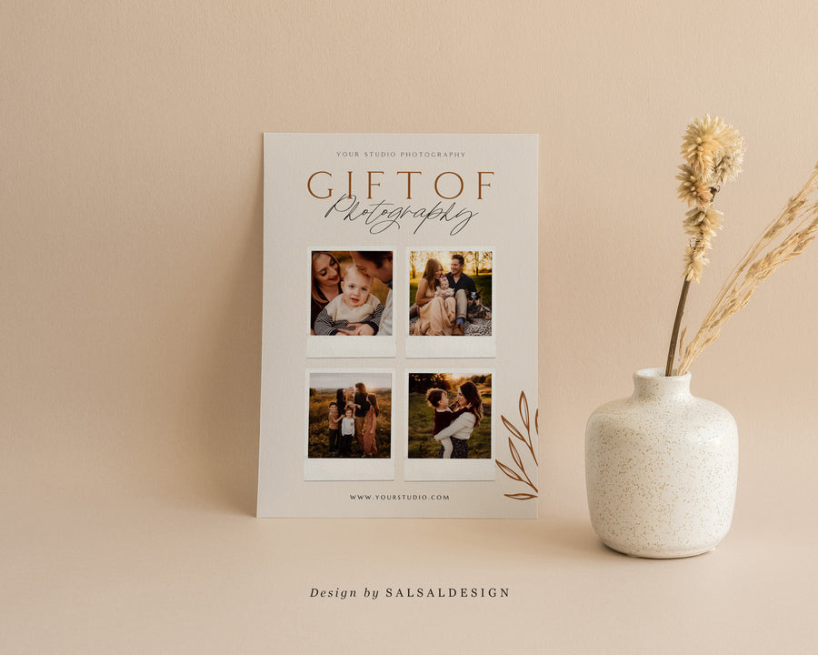 Studio Gift Certificate Card Template - GC080