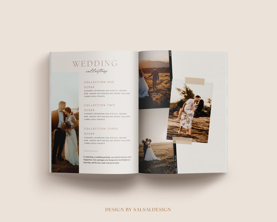 Wedding Price Guide, Photography Pricing Guide Wedding Magazine Template, Pricing Brochure,Price List, Photographer Client Guide with content - MG047