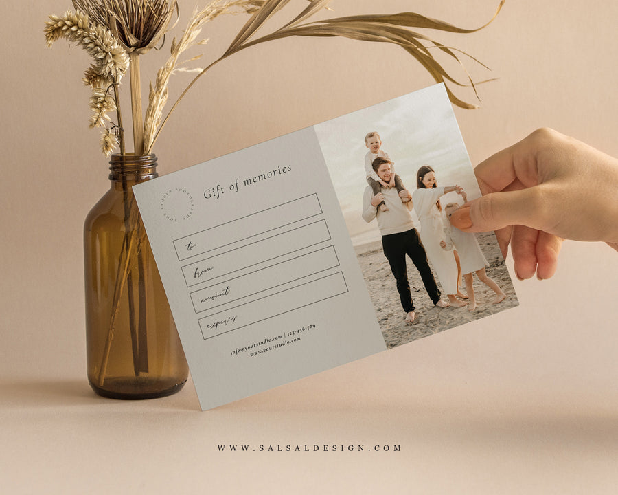 Photography Gift Certificate Card Template - GC121