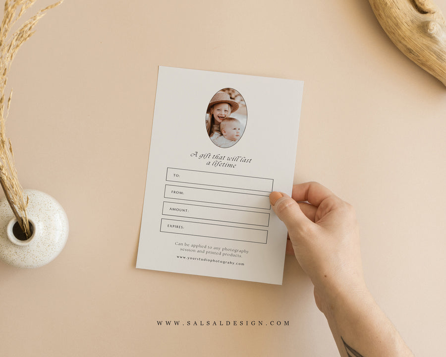 Photography Gift Certificate Card Template - GC104