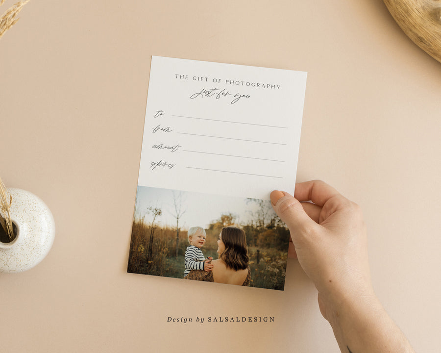 Studio Gift Certificate Card Template - GC081