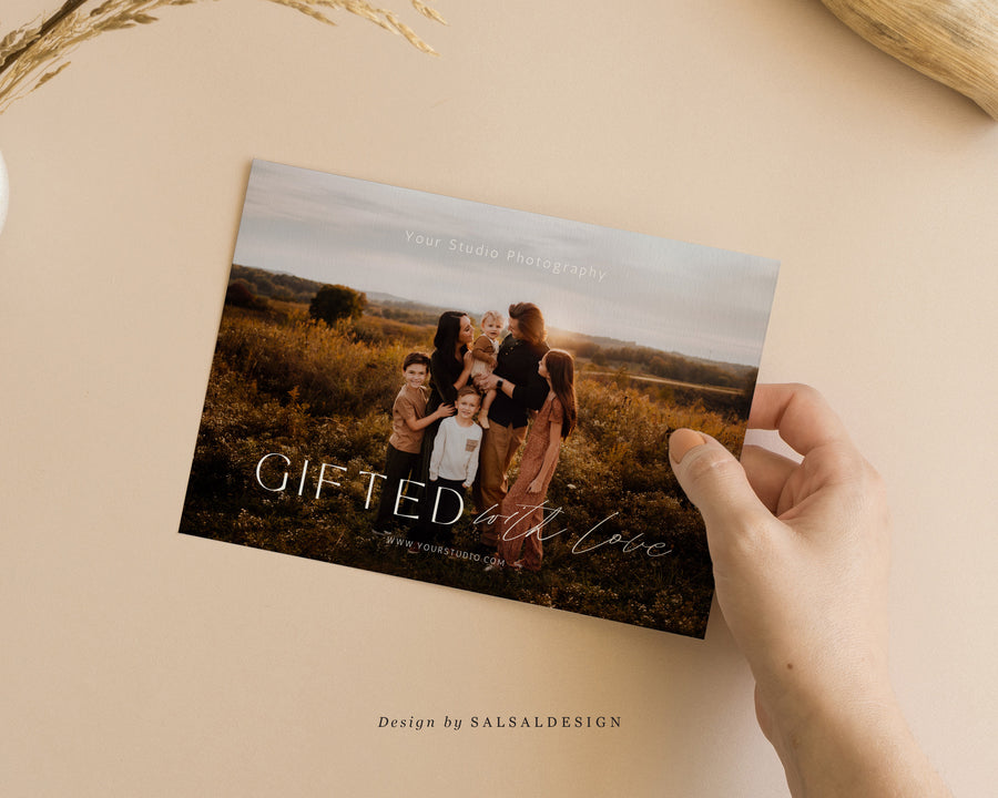 Studio Gift Certificate Card Template - GC078