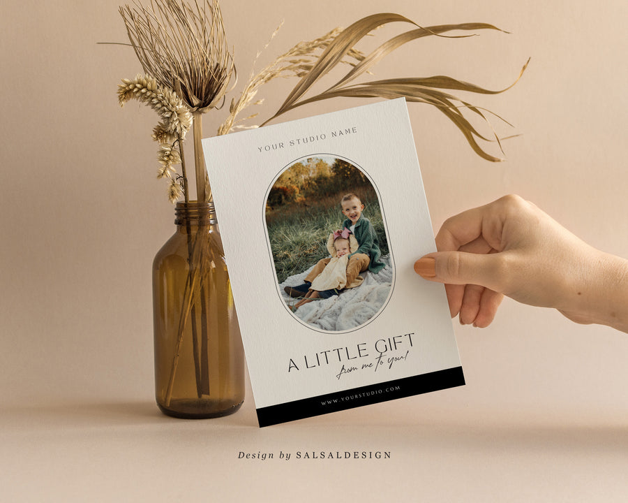 Studio Gift Certificate Card Template - GC076