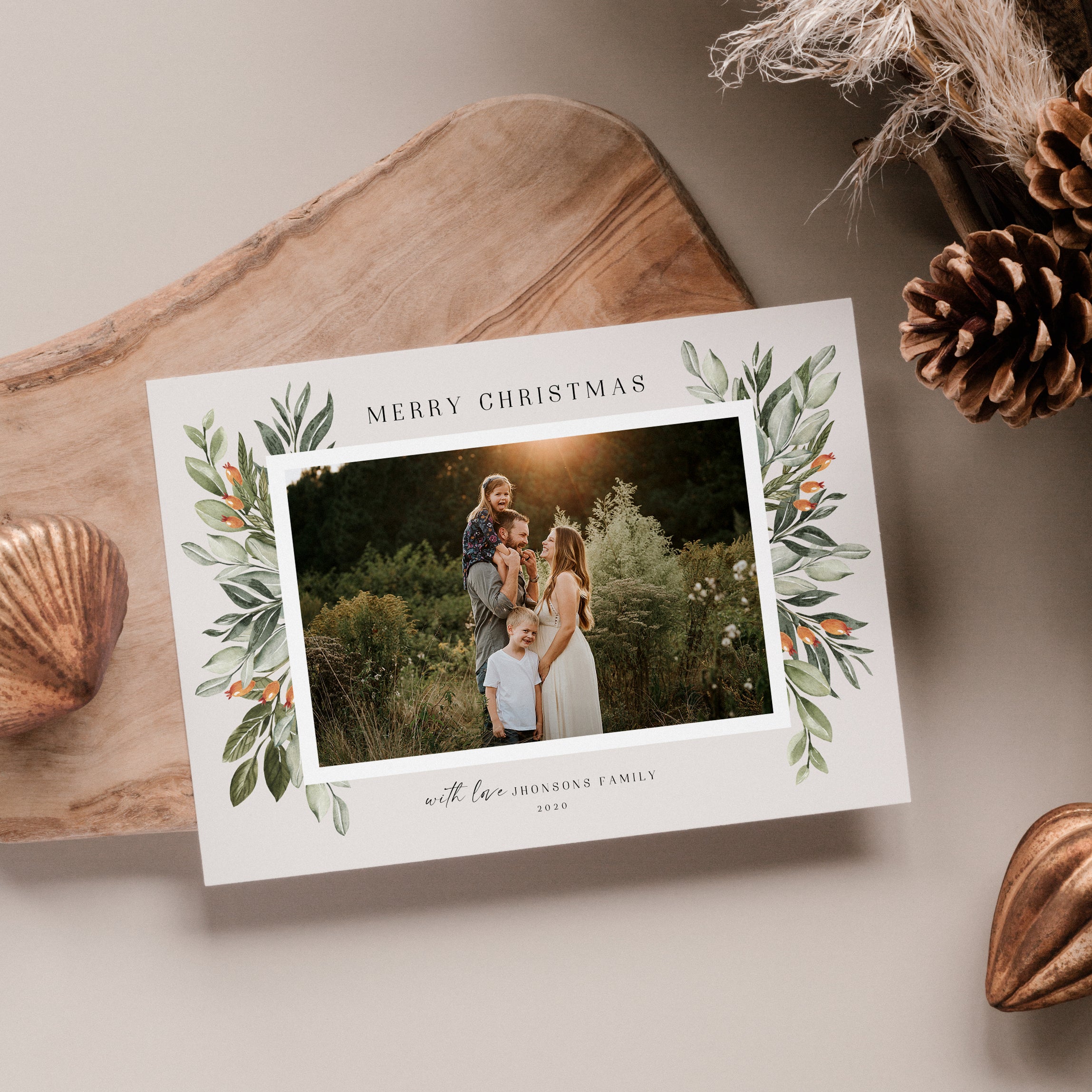 Canva Holiday card Template 5x7, 4x6 Printable Christmas Card Template