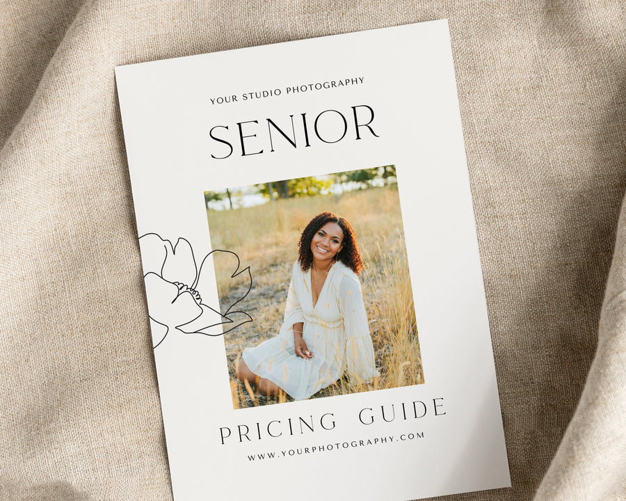 Senior Photography Pricing Guide Template - PG100