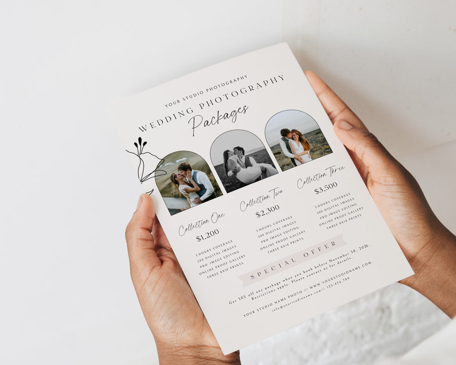Wedding Photography Pricing Guide Template - PG090