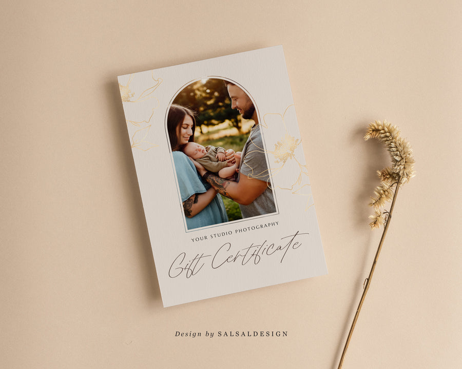 Studio Gift Certificate Card Template - GC085