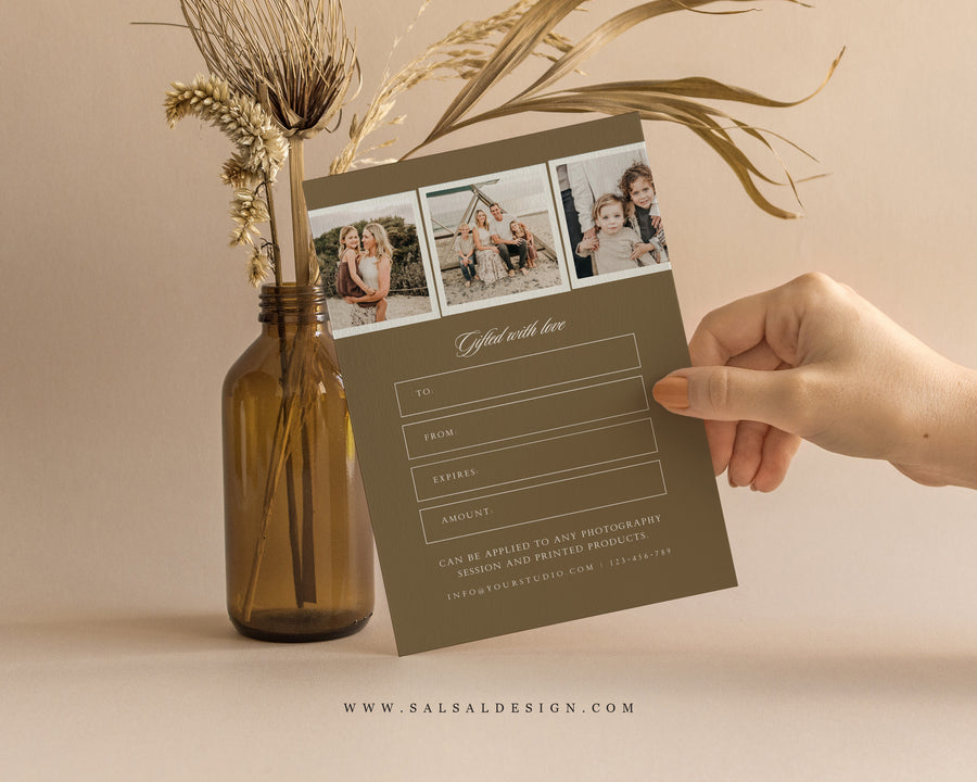 Photography Gift Certificate Card Template - GC117