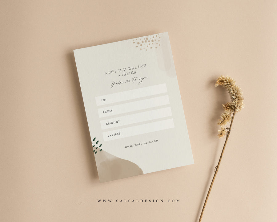 Photography Gift Certificate Card Template - GC106