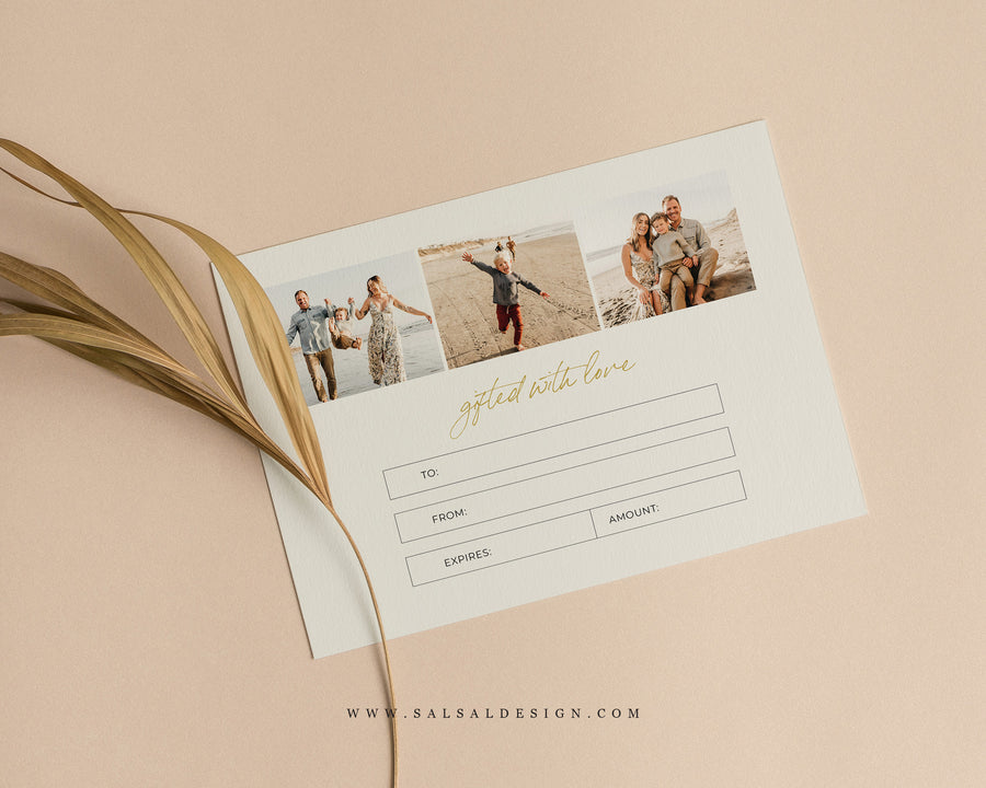 Photography Gift Certificate Card Template - GC113