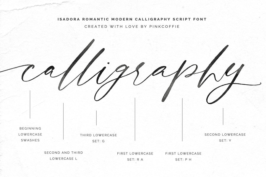 Isadora I Rustic Wedding Script Font