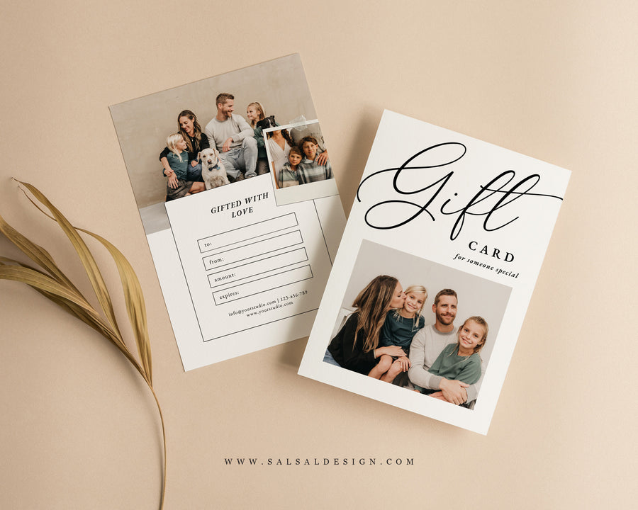 Photography Gift Certificate Card Template - GC125