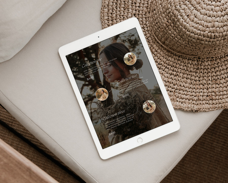 Senior Photography Pricing Guide Template - PG115