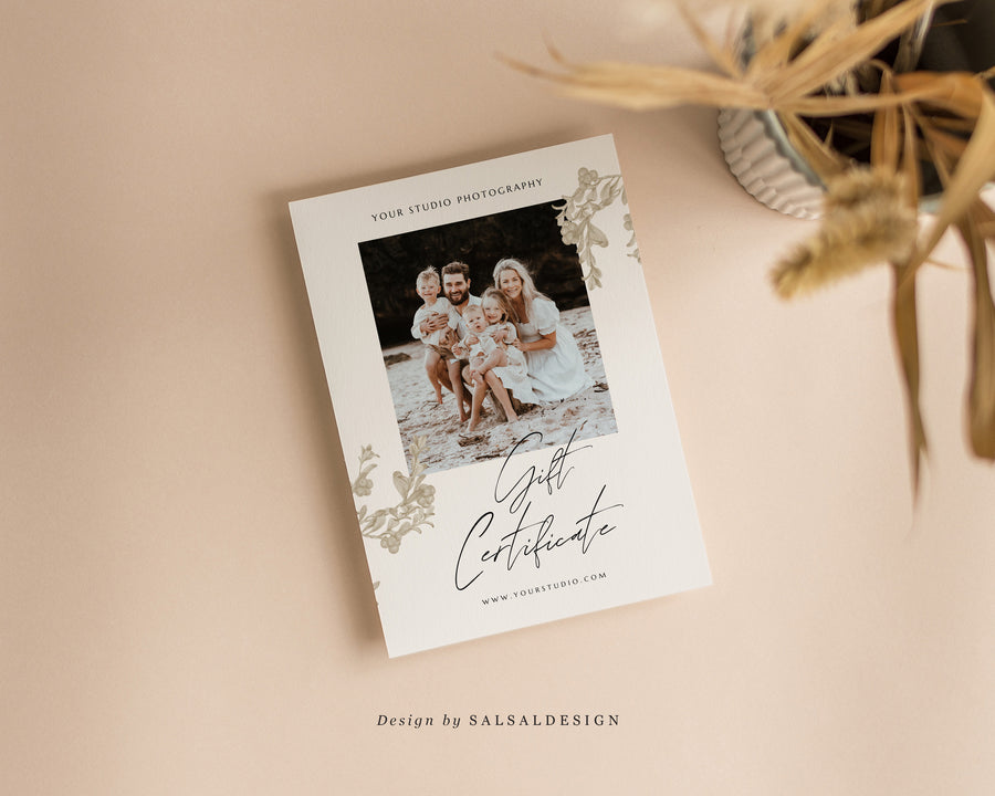 Studio Gift Certificate Card Template - GC091