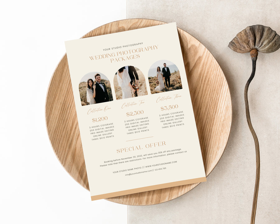 Wedding Photography Pricing Guide Template - PG095