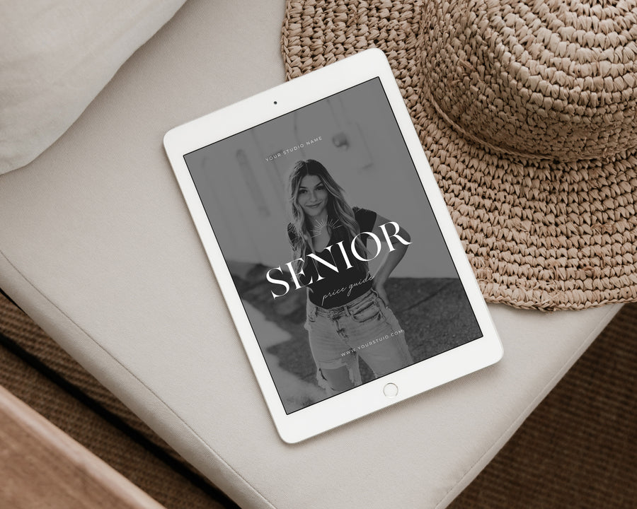 Senior Photography Pricing Guide Template - PG114