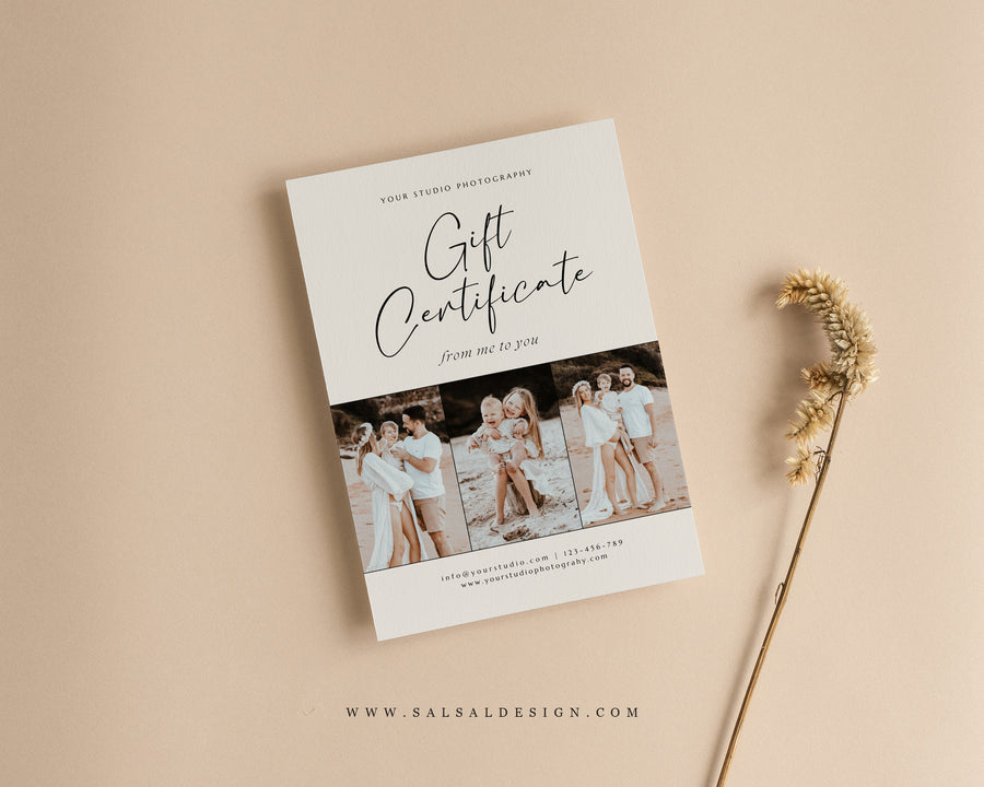 Photography Gift Certificate Card Template - GC104