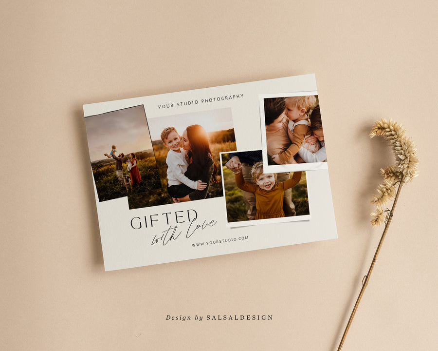 Studio Gift Certificate Card Template - GC079
