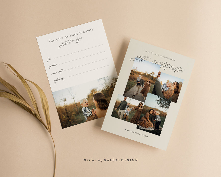 Studio Gift Certificate Card Template - GC081
