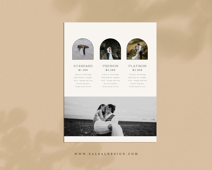 Photography Pricing Guide Template - PG085
