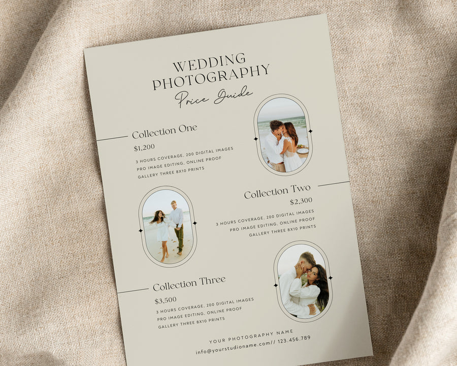 Wedding Photography Pricing Guide Template - PG108