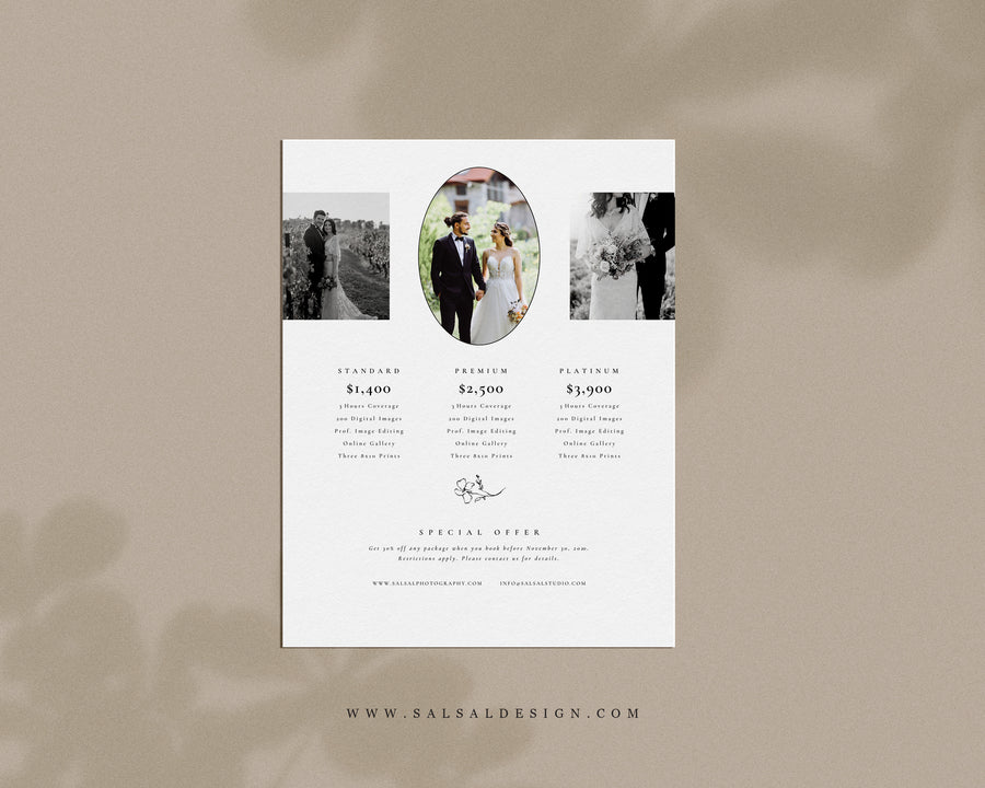 Photography Pricing Guide Template - PG086