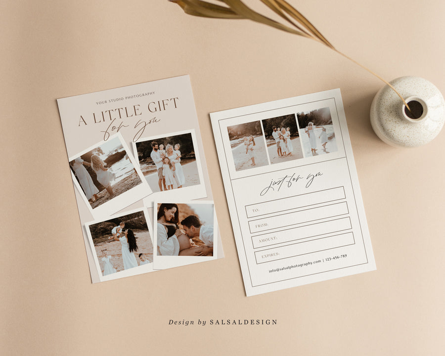 Studio Gift Certificate Card Template - GC088