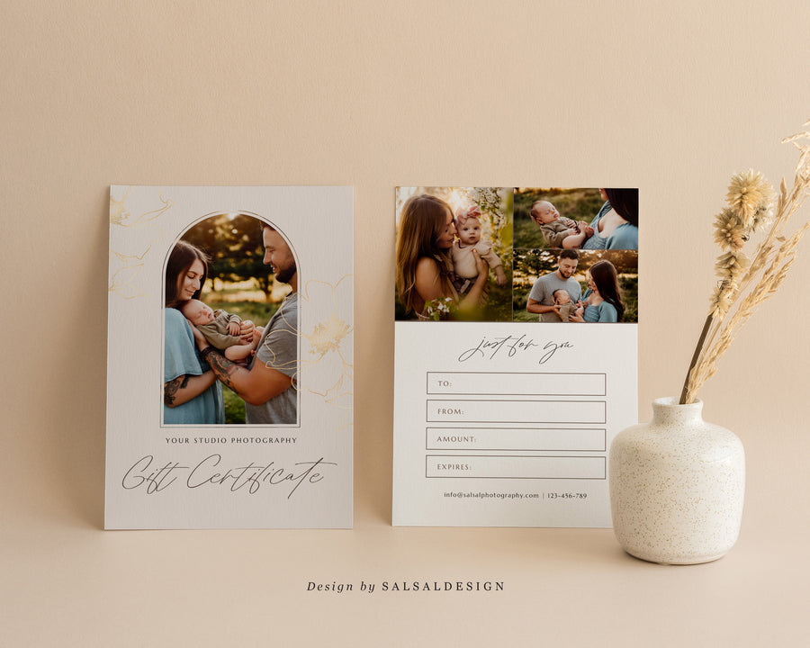 Studio Gift Certificate Card Template - GC085