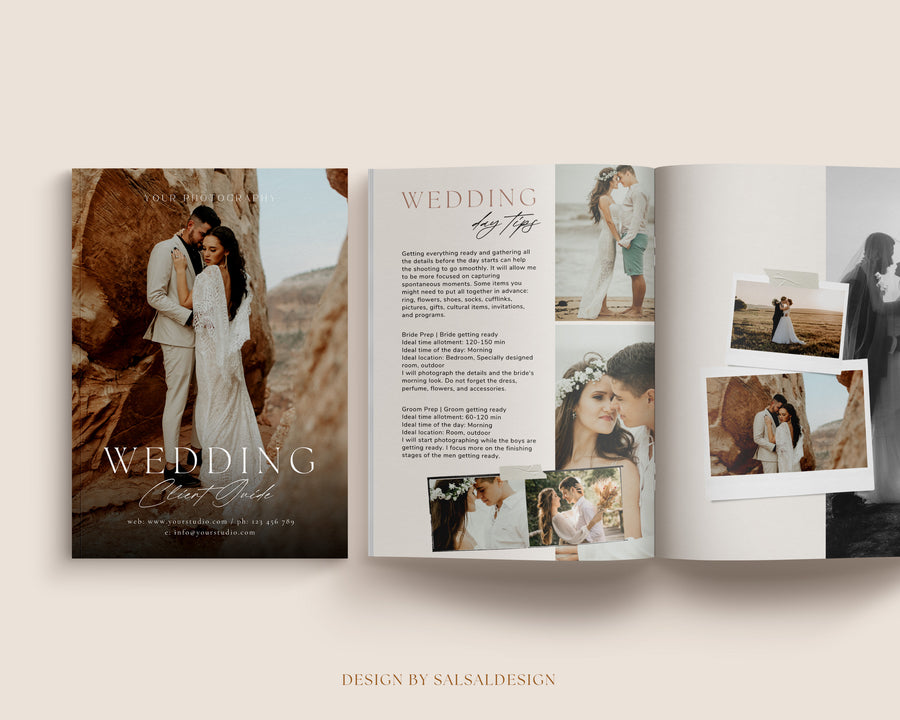Wedding Price Guide, Photography Pricing Guide Wedding Magazine Template, Pricing Brochure,Price List, Photographer Client Guide with content - MG047