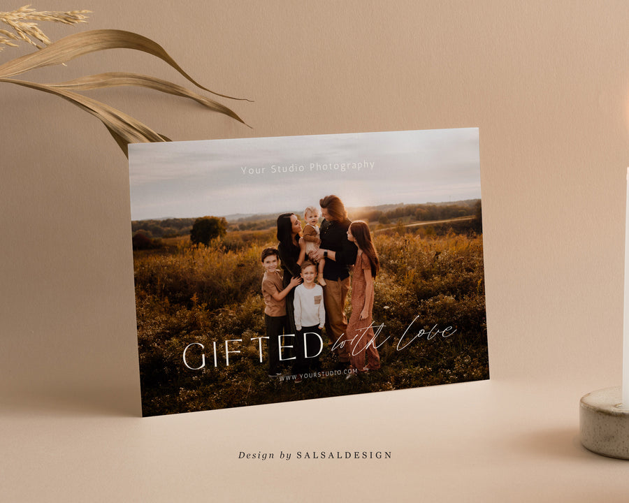 Studio Gift Certificate Card Template - GC078