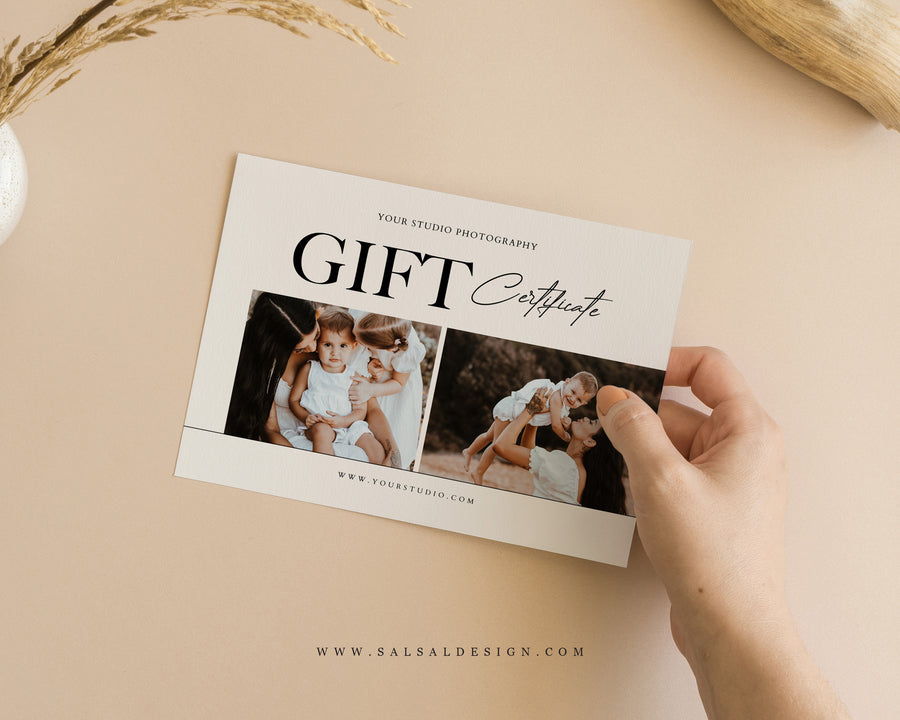 Studio Gift Certificate Card Template - GC095