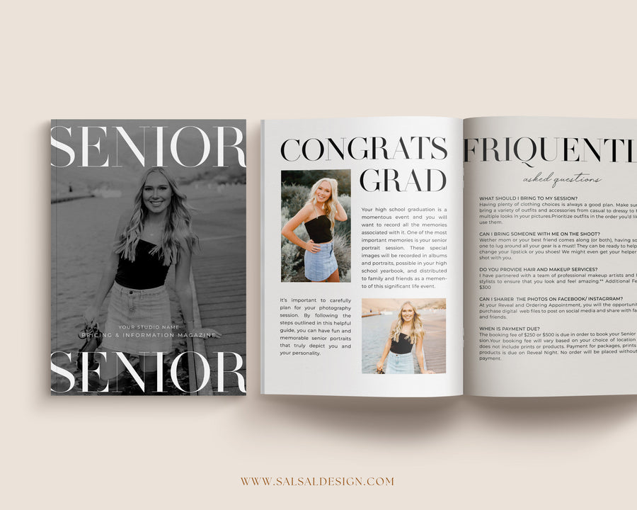 Graduation Photography Welcome Guide Template - MG084